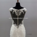 Fashion Deep V Neck Beautiful Flower Lace Pattern Sexy Tulle Backless Wedding Dress Bridal Gowns